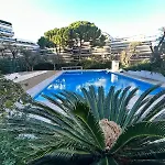 Le Syracuse - T2 - Balcon Vue - Piscine - Parking דירה *